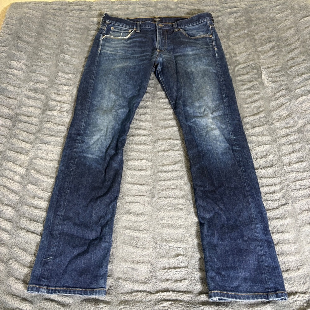Citizens of Humanity Gage Classic Straight Leg Jeans Mens 34 Blue Dark Wash USA